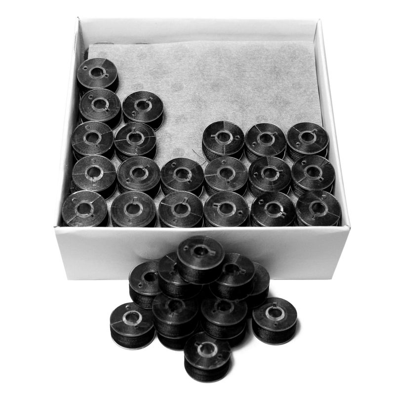 ThreadNanny 144 Black & White Pre-Wound Bobbins for Brother Embroidery Machines Compatible with PE-700  PE700II  PE-750D  PE-770  PE-780D  Innovis 1000  Innovis 1200  Innovis 1250D and New Babylock Ellure  Emore - Image 3